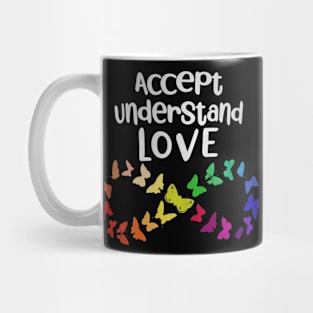 Accept Understand Love Neurodiversity Infinity Autism Mug